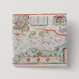 Sussex, engraved by Jodocus Hondius from John 15 Cm Square Badge