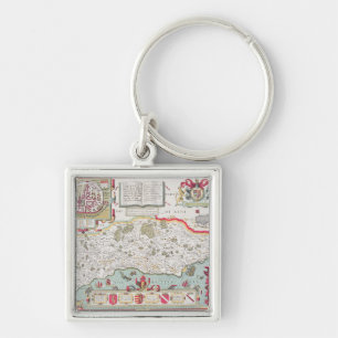 Sussex, engraved by Jodocus Hondius from John Key Ring