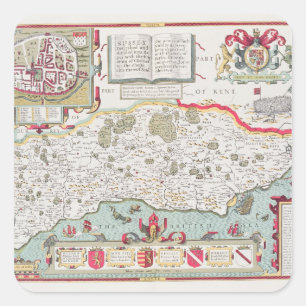 Sussex, engraved by Jodocus Hondius from John Square Sticker