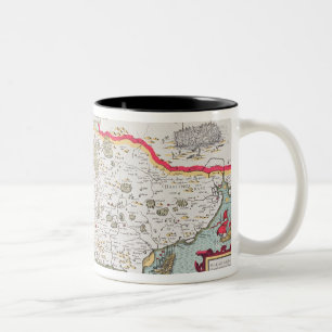 Sussex, engraved by Jodocus Hondius  from John Two-Tone Coffee Mug