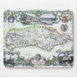 Sussex, engraved by W. Schmollinger Mouse Mat