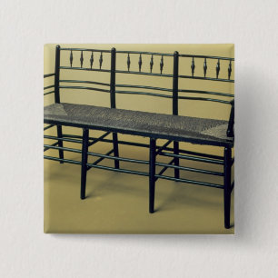 Sussex rush-seated chair (wood and rush) 15 cm square badge