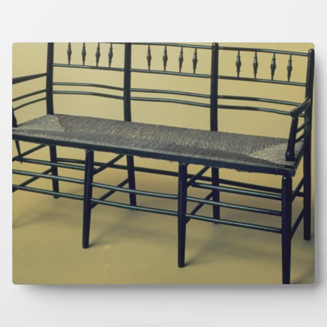 Sussex rush-seated chair (wood and rush) plaque (Front)