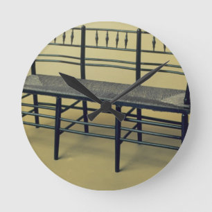 Sussex rush-seated chair (wood and rush) round clock