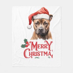 Sussex Spaniel Christmas Fleece Blanket