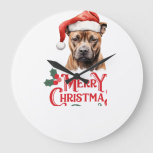 Sussex Spaniel Christmas Large Clock