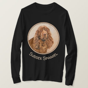 Sussex Spaniel Painting - Cute Original Dog Art T-Shirt