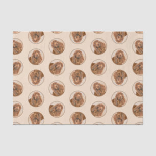 Sussex Spaniel Painting Cute Original Pet Dog Art Tissue Paper