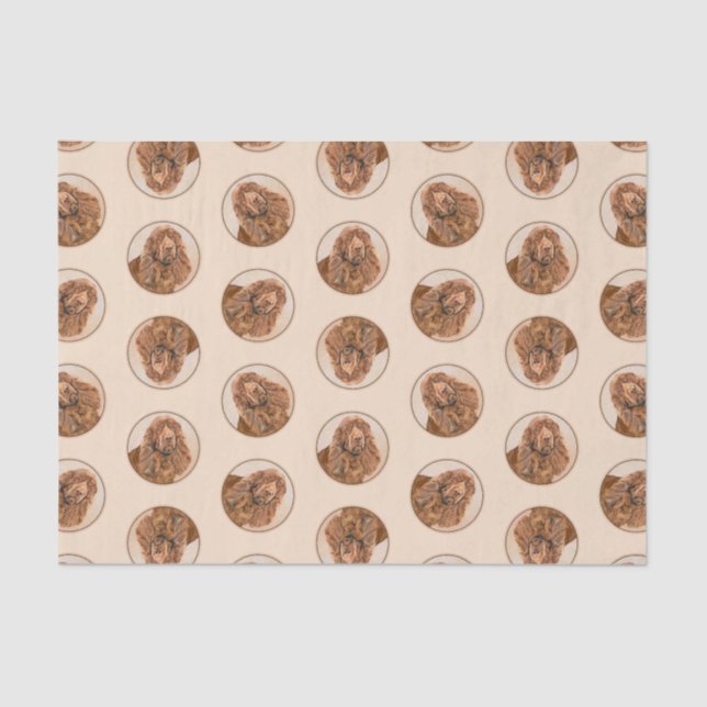 Sussex Spaniel Painting Cute Original Pet Dog Art Tissue Paper (Front)