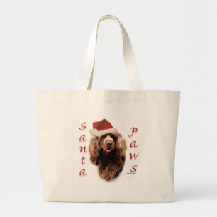 Sussex Spaniel Santa Paws Large Tote Bag