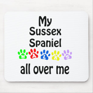 Sussex Spaniel Walks Design Mouse Mat