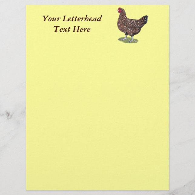 Sussex:  Speckled Hen (Front)