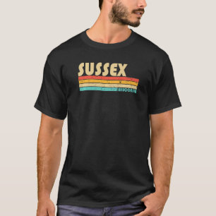 Sussex Wi Wisconsin  City Home Roots Retro 70s 80s T-Shirt
