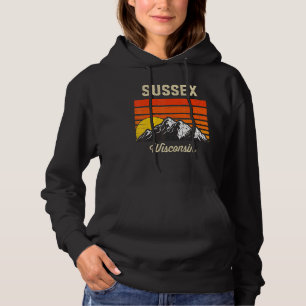 Sussex Wisconsin Retro City State Usa Hoodie
