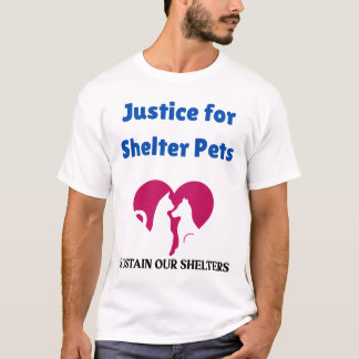 Sustain Our Shelters Justice for Shelter Pets red T-Shirt