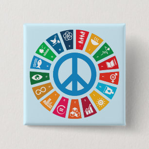 Sustainability Goals Advocacy Community Action 15 Cm Square Badge