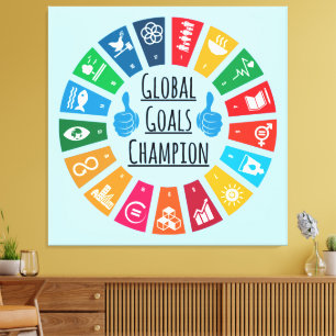 Sustainability Goals Champion Inspirational Gifts Canvas Print
