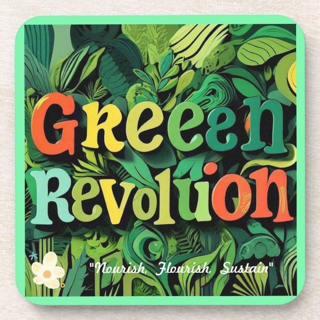 "Sustainability in Every Stroke" Coaster (Front)