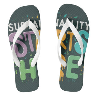 Sustainability Starts Here: Multi-Coloured Shoes D Flip Flops