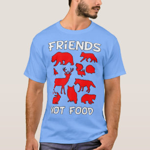 Sustainability Vegan Children Friends Not Food V T-Shirt