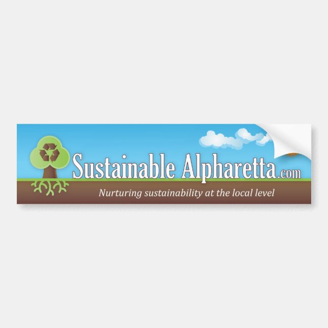 Sustainable Alpharetta Bumper Sticker (Front)