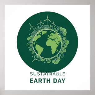 Sustainable Earth Day Poster
