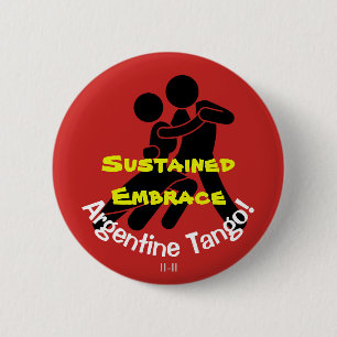 Sustained Embrace! Argentine Tango 6 Cm Round Badge