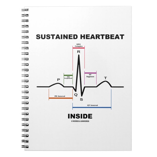 Sustained Heartbeat Inside (ECG/EKG) Notebook (Front)
