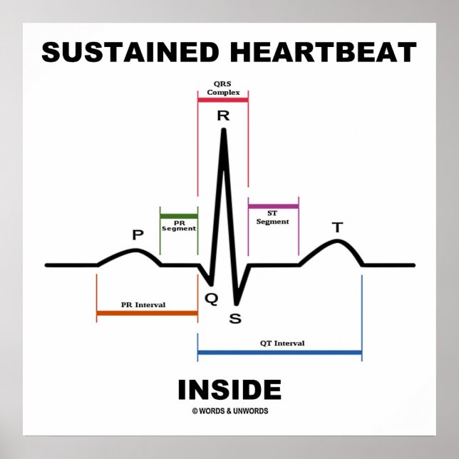 Sustained Heartbeat Inside (Electrocardiogram) Poster (Front)