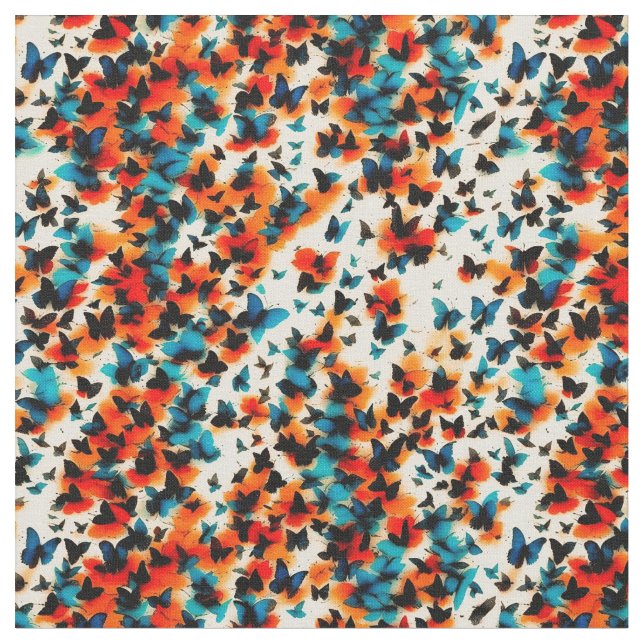 Susurration of Butterflies Fabric (Close Up)