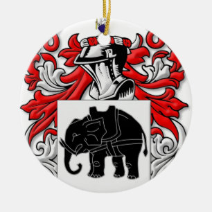 Sutcliffe Coat of Arms Ceramic Tree Decoration