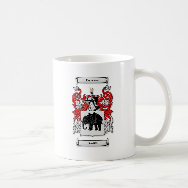 Sutcliffe Coat of Arms Coffee Mug (Right)