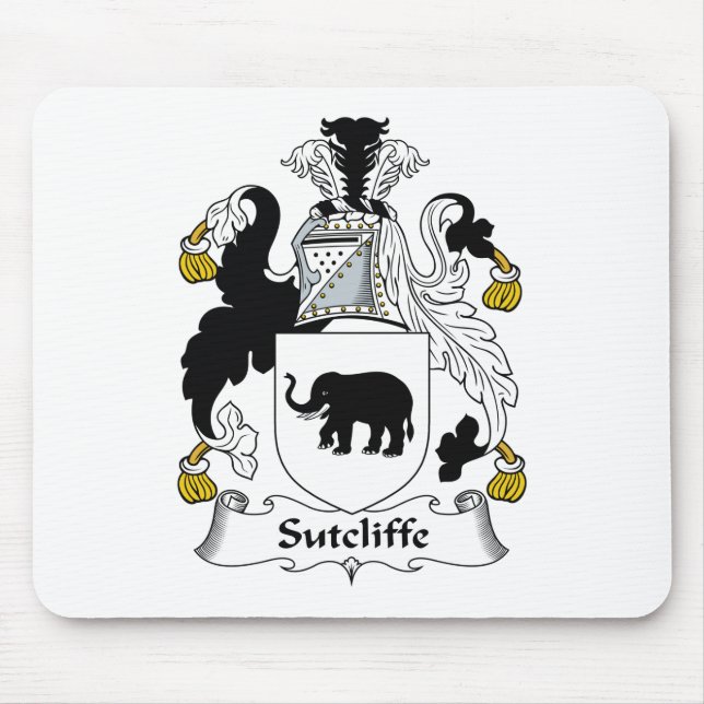 Sutcliffe Family Crest Mouse Mat (Front)
