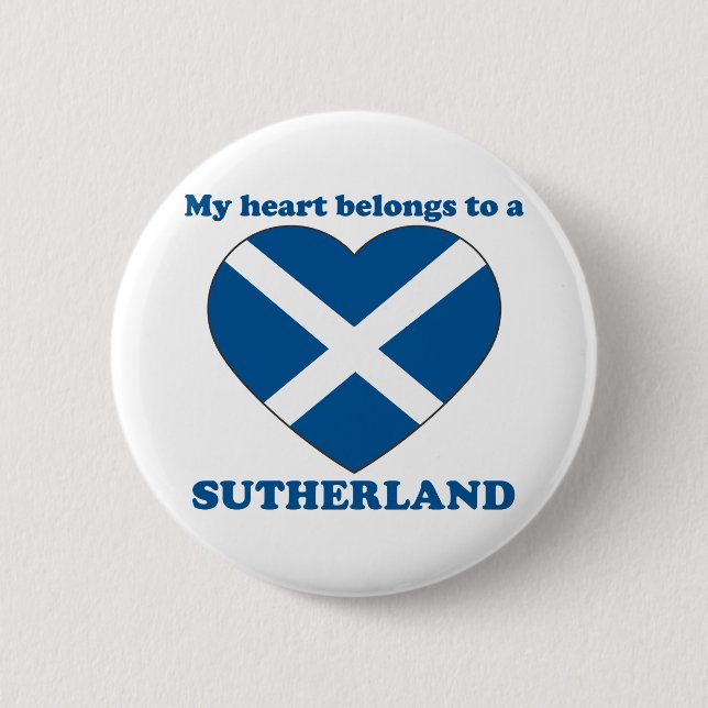 Sutherland 6 Cm Round Badge (Front)