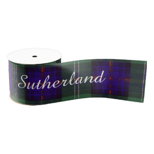 Sutherland Clan Plaid Scottish tartan Grosgrain Ribbon