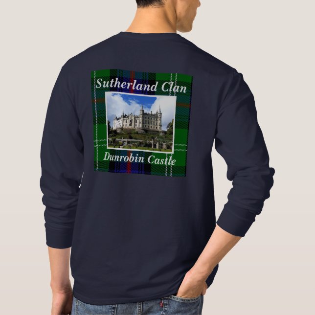 Sutherland Clan's Dunrobin Castle Tartan T-Shirt (Back)