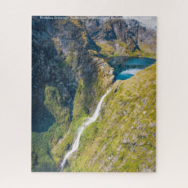 Sutherland Falls Fiordland National Park Jigsaw Puzzle (Vertical)