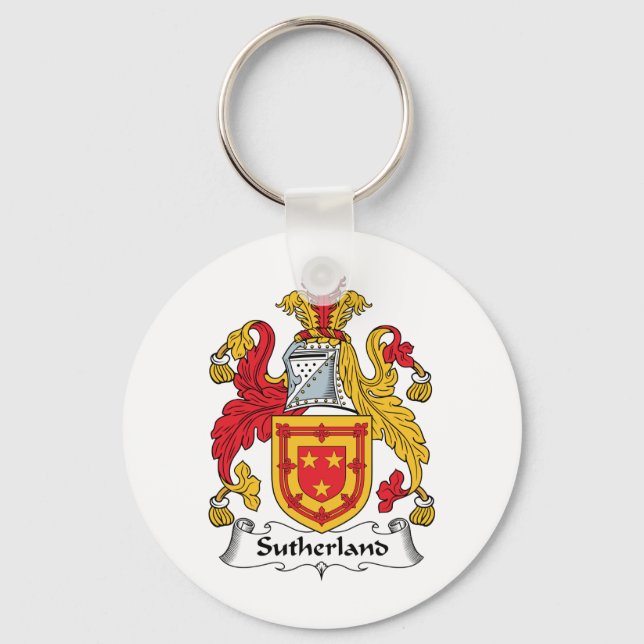 Sutherland Family Crest Key Ring (Front)