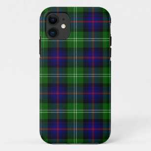 Sutherland tartan blue green plaid iPhone 11 case