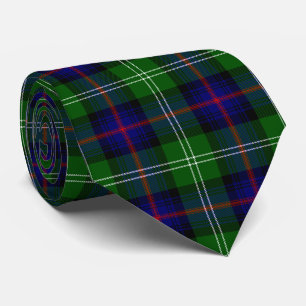 Sutherland tartan blue green plaid tie