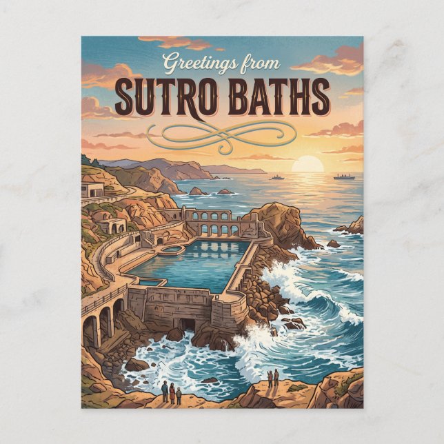 Sutro Baths California Postcard (Front)