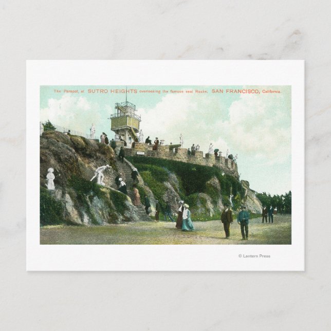 Sutro Heights Parapet Postcard (Front)