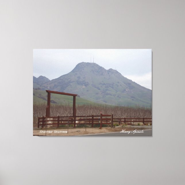 Sutter Buttes Mountain Range Canvas Print (Front)