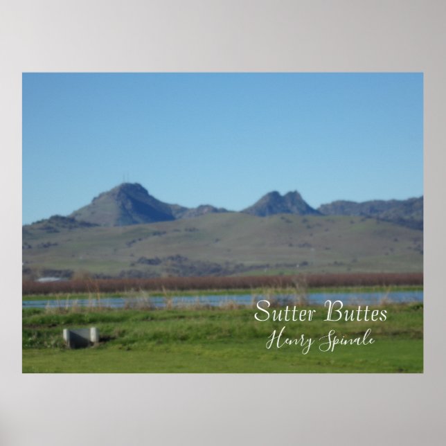 Sutter Buttes Mountain Range Poster (Front)