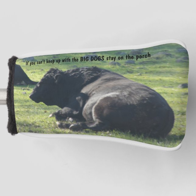 Sutter Buttes Mountain Range the Bull, Golfing. Golf Head Cover (Front)