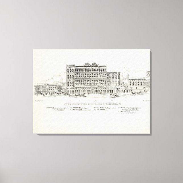 Sutter South side Sansome and Montgomery Canvas Print (Front)