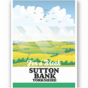 Sutton Bank yorkshire travel poster