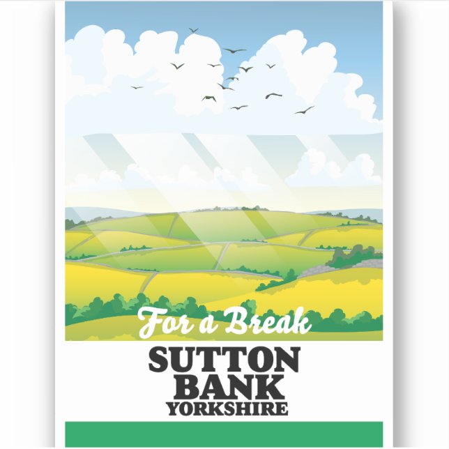 Sutton Bank yorkshire travel poster (Front)