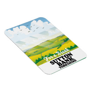 Sutton Bank yorkshire travel poster Magnet