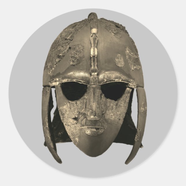 Sutton Hoo helmet Classic Round Sticker (Front)